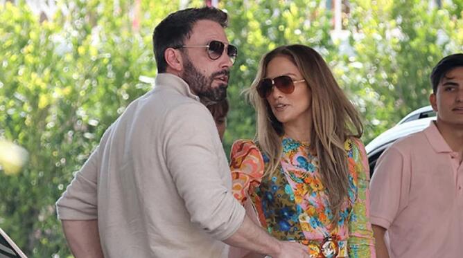 Jennifer Lopez Rocks Long Floral 70s Dress & Chunky Vintage Style Boots As She PDAs with Ben Affleck