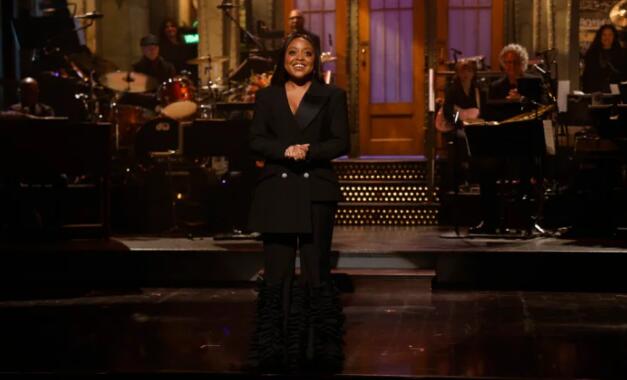 Quinta Brunson Suits Up in Buttoned Suit and Square-Toed Boots on ‘Saturday Night Live’