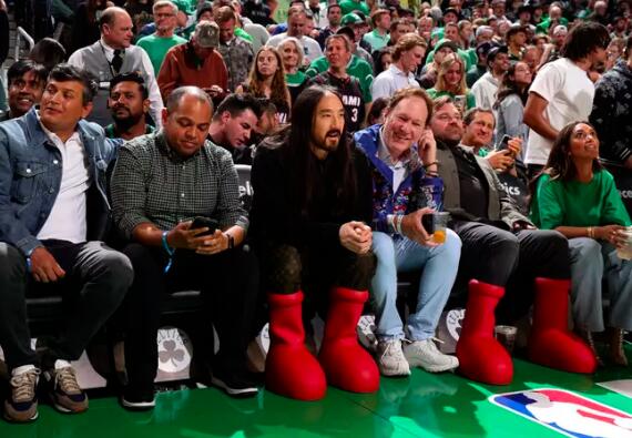 STEVE AOKI WON’T LET MSCHF’S BIG RED BOOTS GO