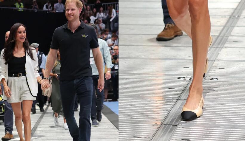 Meghan Markle Sports Classic Chanel Flats at Invictus Games 2023 With Prince Harry
