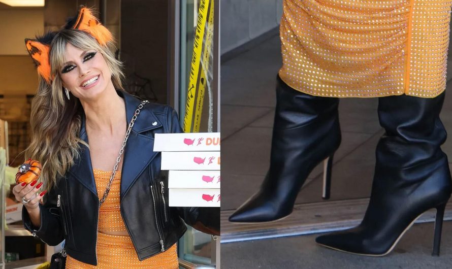 Heidi Klum Gets Into the Halloween Spirit With Dunkin’ Donuts and Slouchy Knee-High Boots