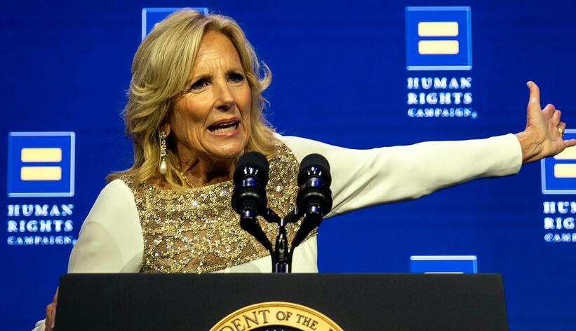 Jill Biden Slips On Sharp Pumps for Human Rights Campaign’s National Dinner