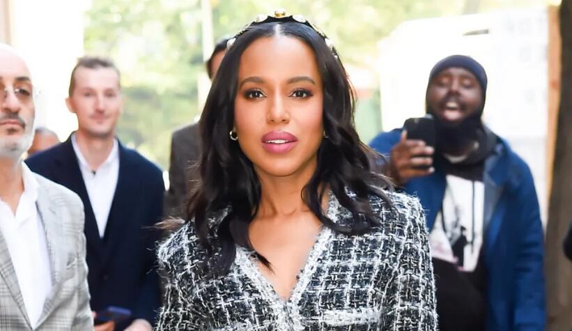 Kerry Washington Elevates Preppy Style With Pointy Knee-High Boots