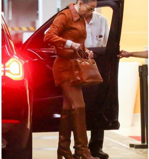 Of Course Jennifer Lopez Would Match Her Sky-High Boots With Her Birkin