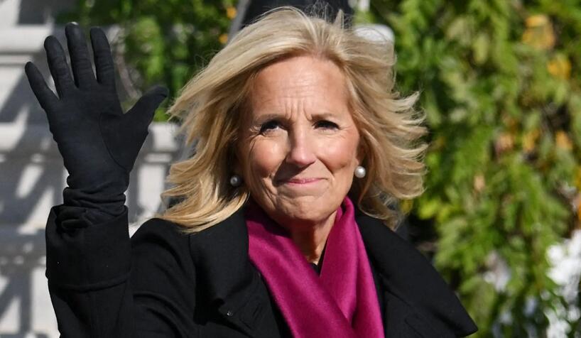 Jill Biden Sharpens Up for Winter With a Cozy Spin On Classic Suede Boots