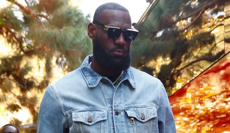 LeBron James Laces Into Two-Toned Leather Sneakers in Las Vegas